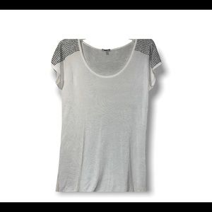 White Express Sweater with Gems on the left/right shoulders